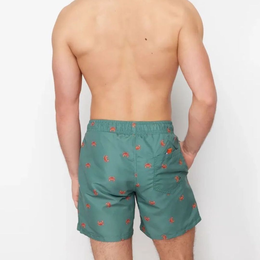 Green Patterned Swimwear