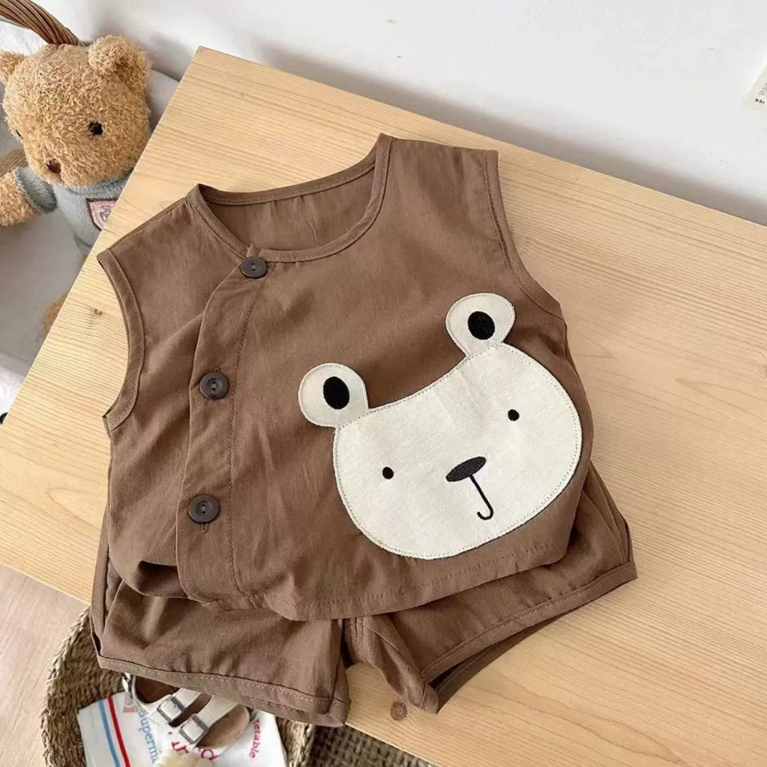 Bear Buttoned Set