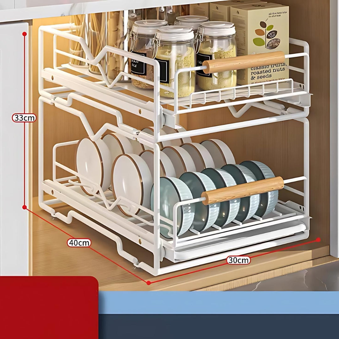 2 Layers Dish Rack Drawer