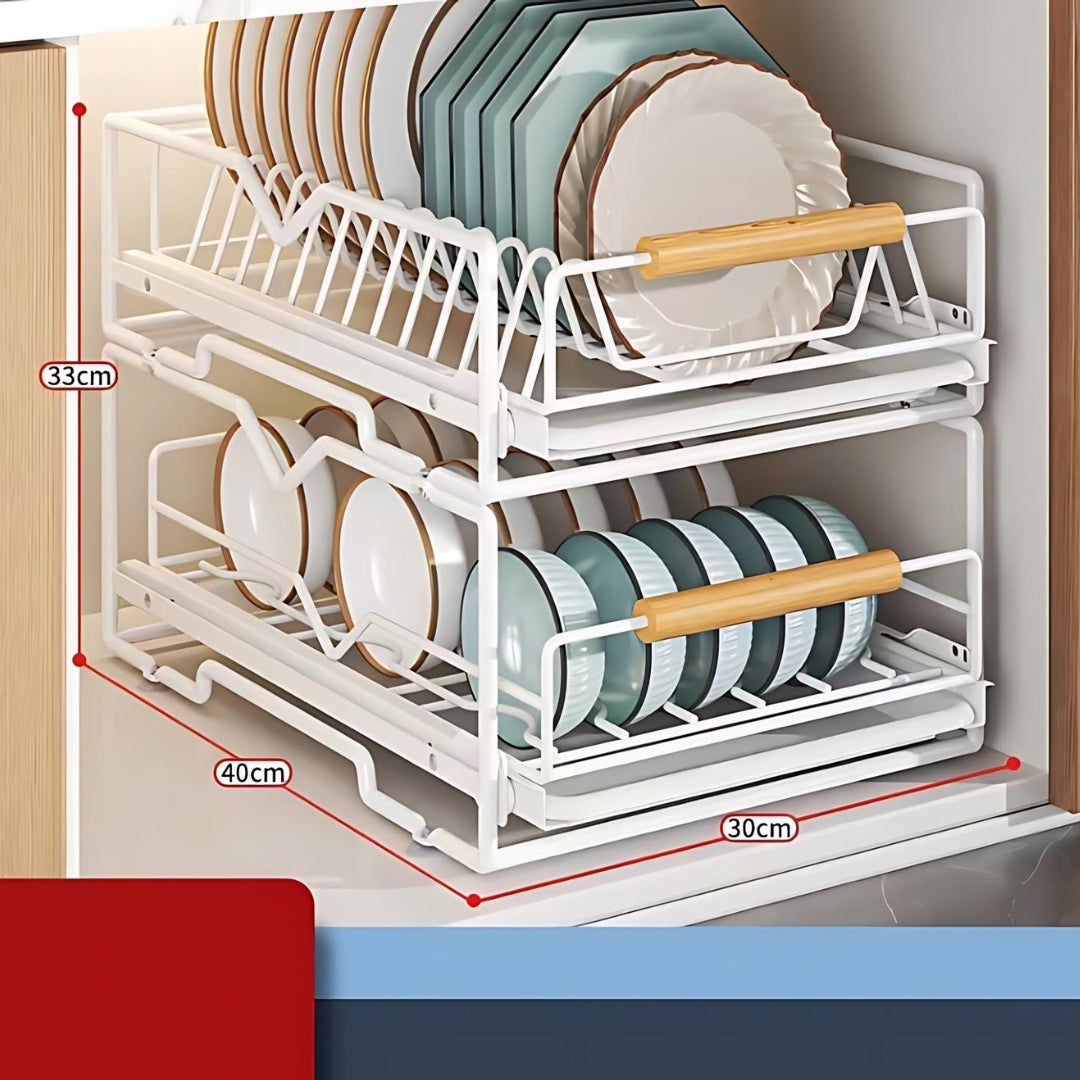 2 Layers Dish Rack Drawer