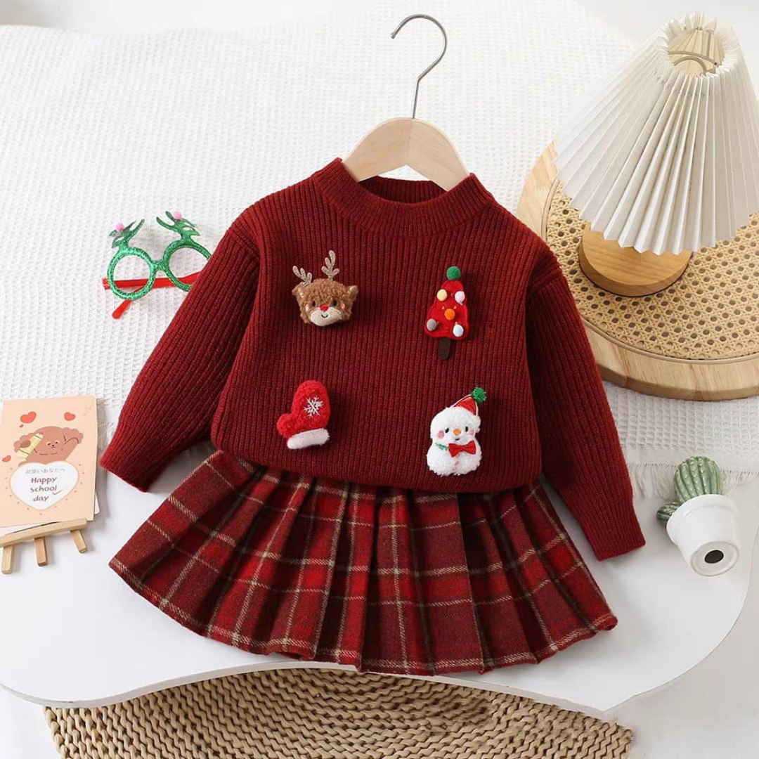 Christmas baby girl set