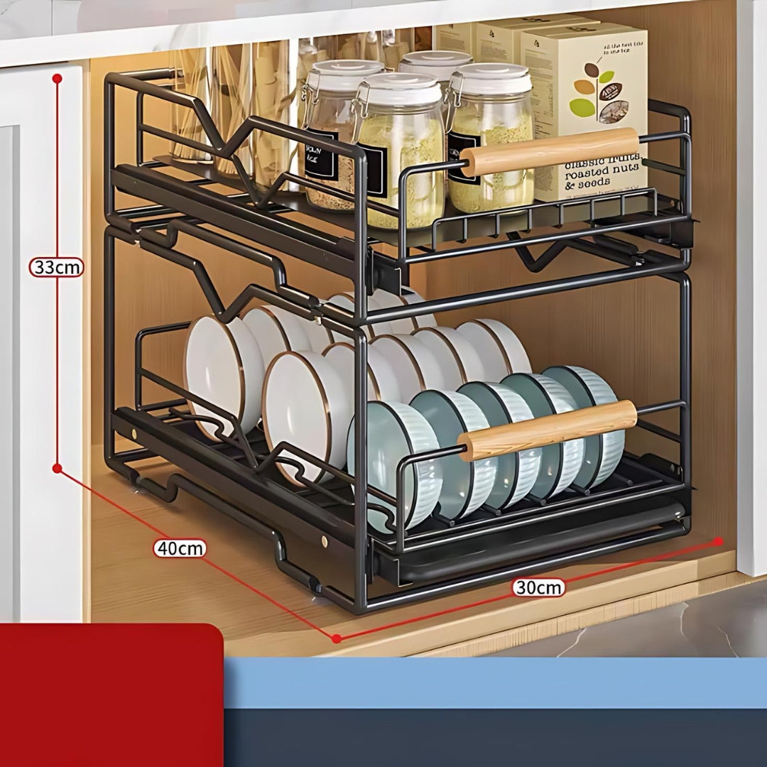 2 Layers Dish Rack Drawer