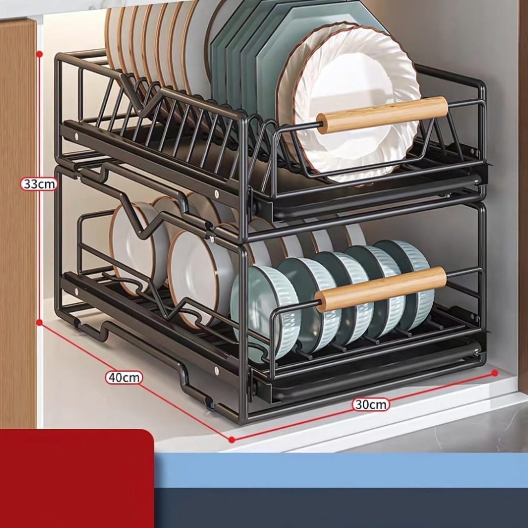 2 Layers Dish Rack Drawer