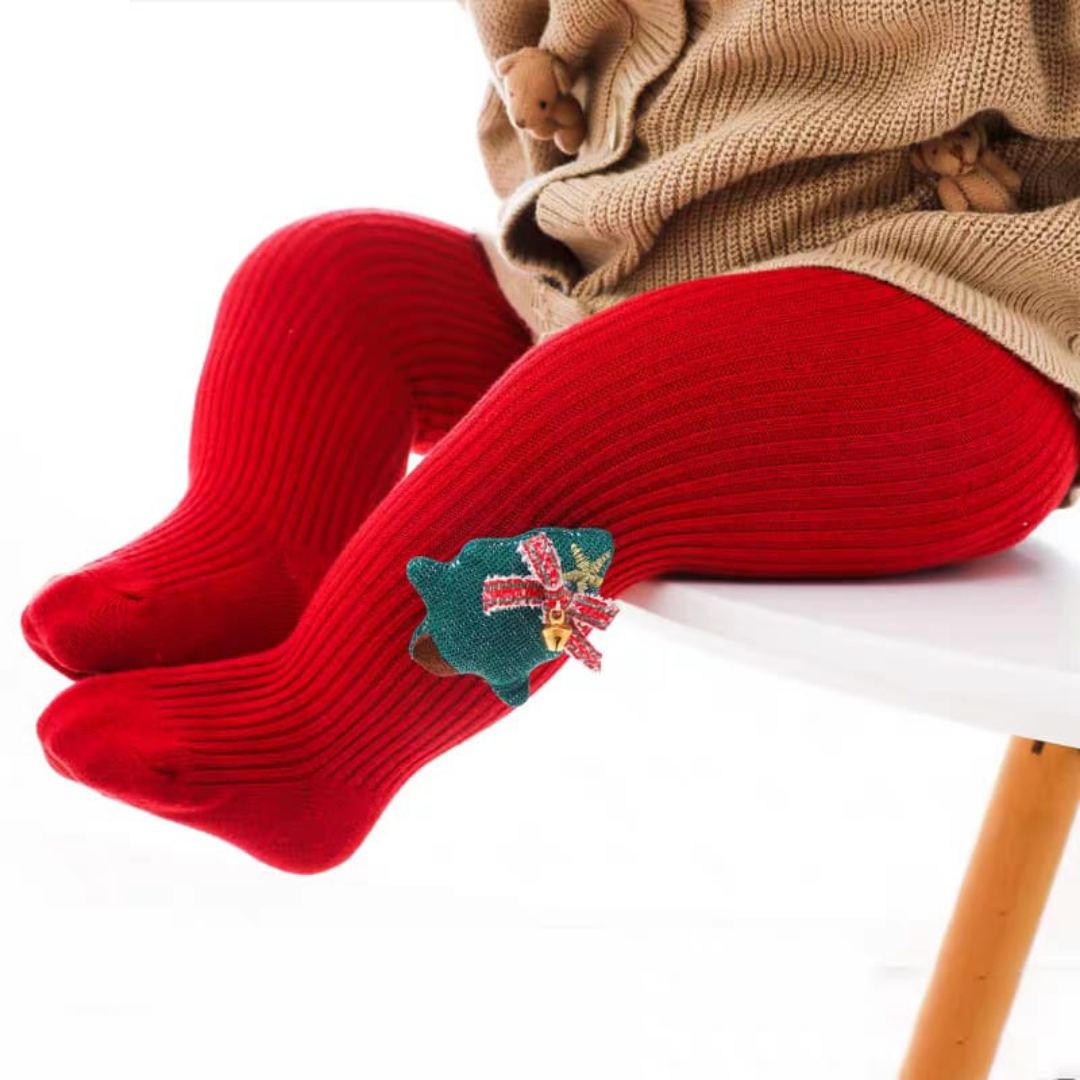 Christmas baby tights