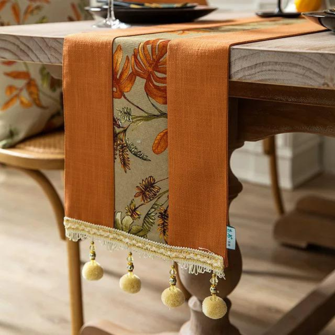 Orange borders table runner 30*160 cm