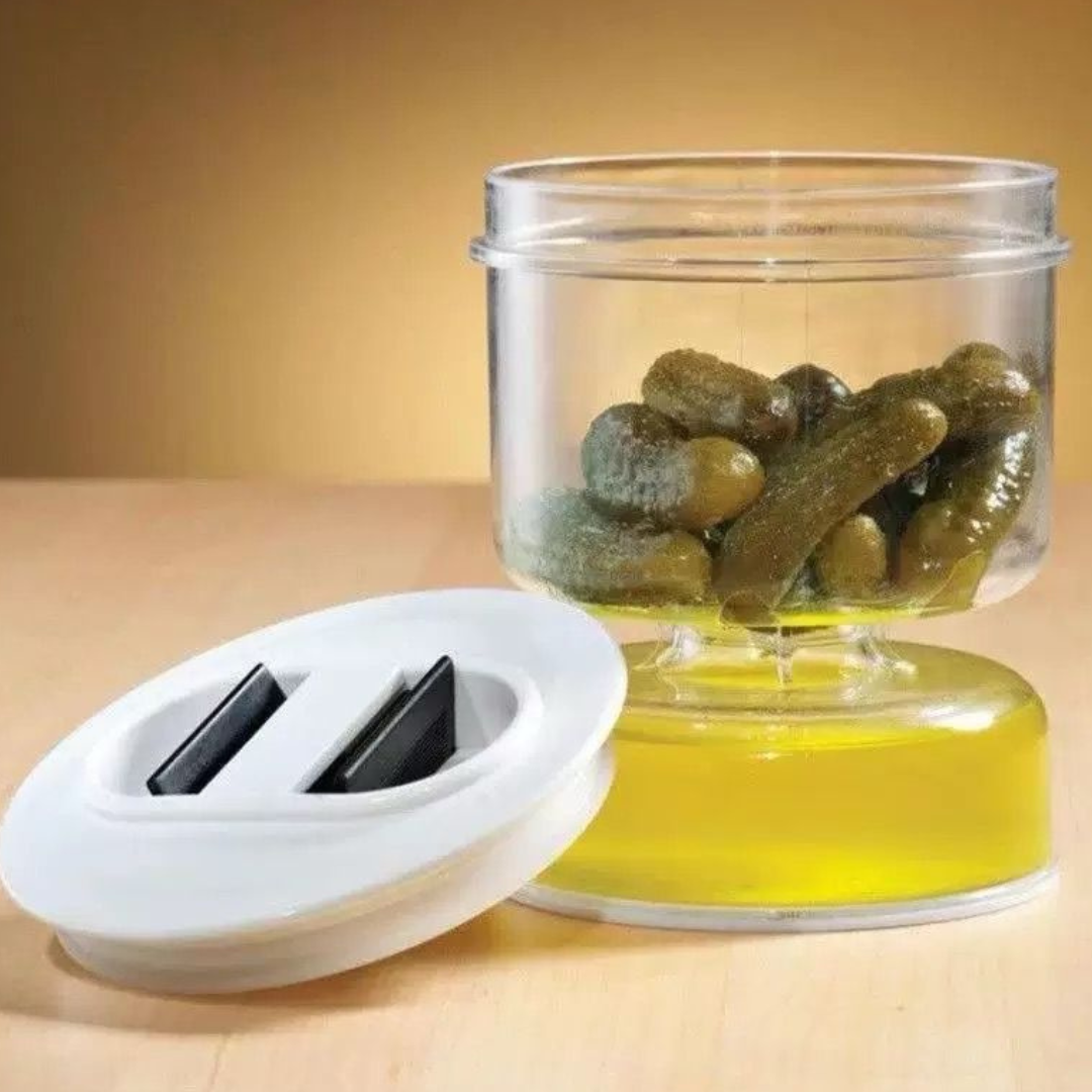 Dry and wet separation olive & pickle jar