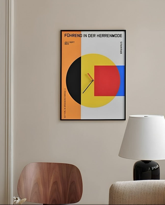 Framed Colored Wall Clock