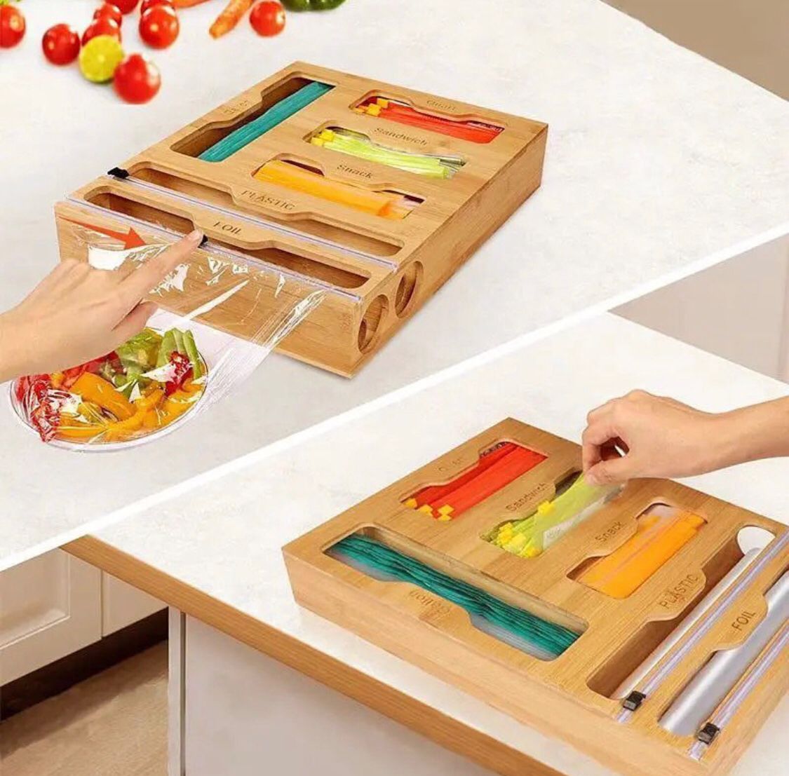 Cling Film Cutter Organizer