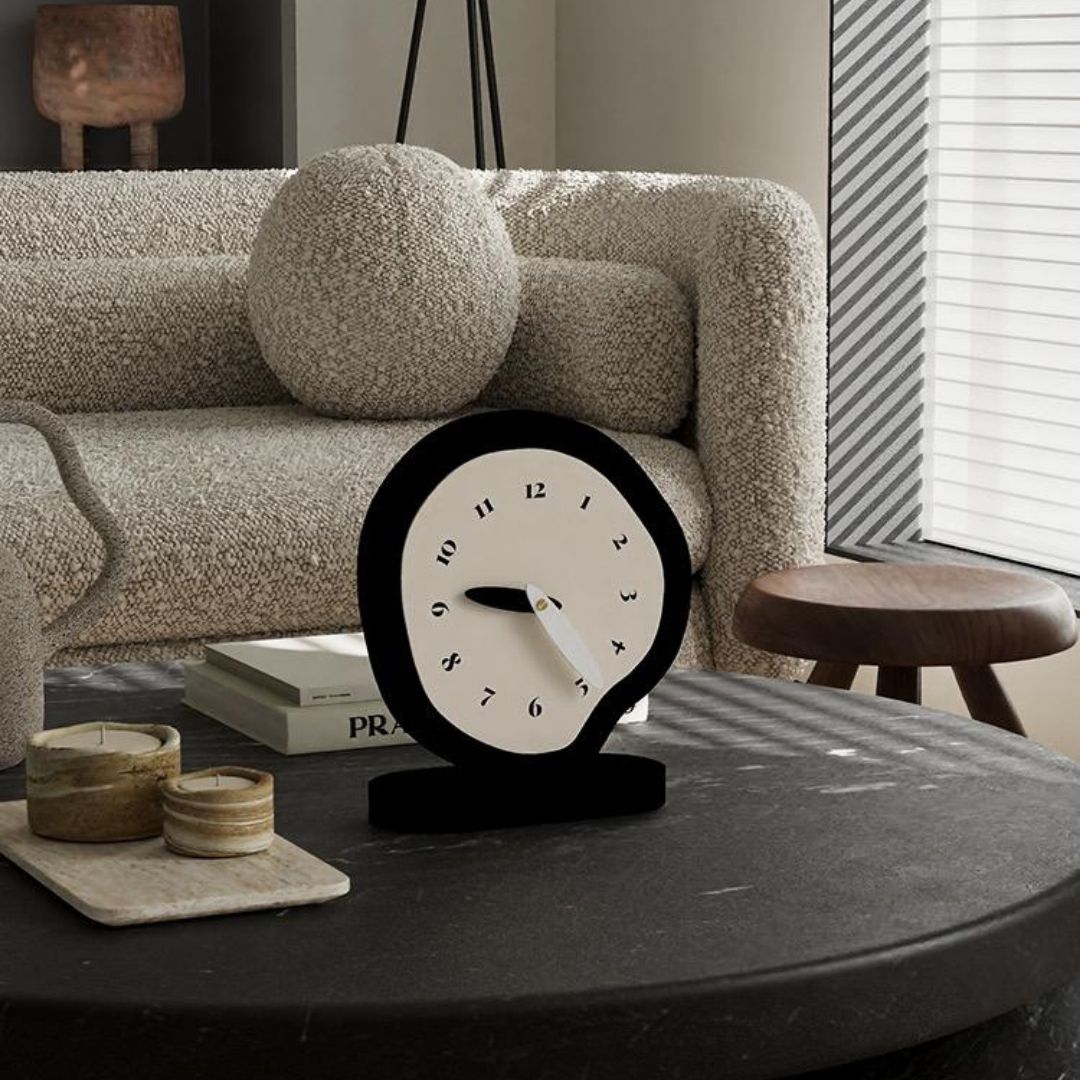 Black and white clock