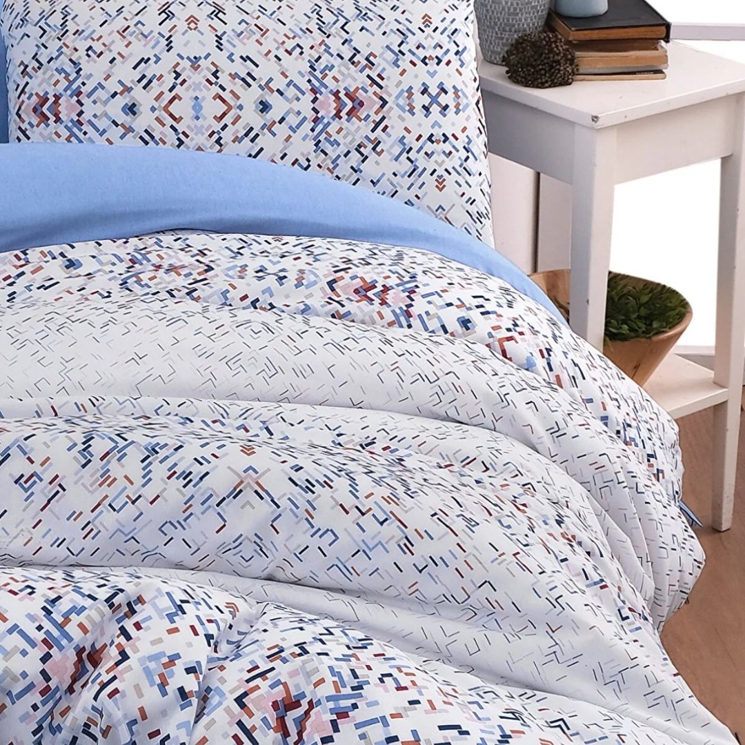 Double Duvet Cover Set with Fitted Sheets