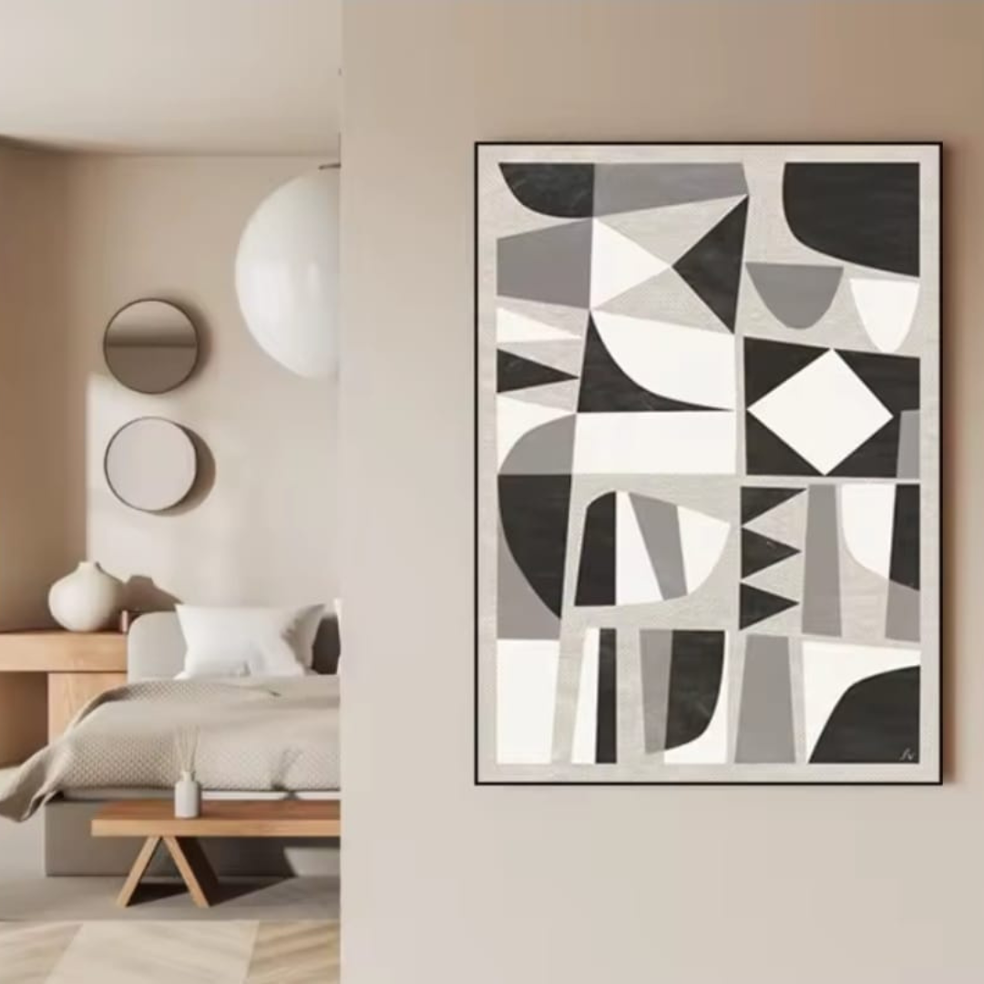 Geom art canvas painting