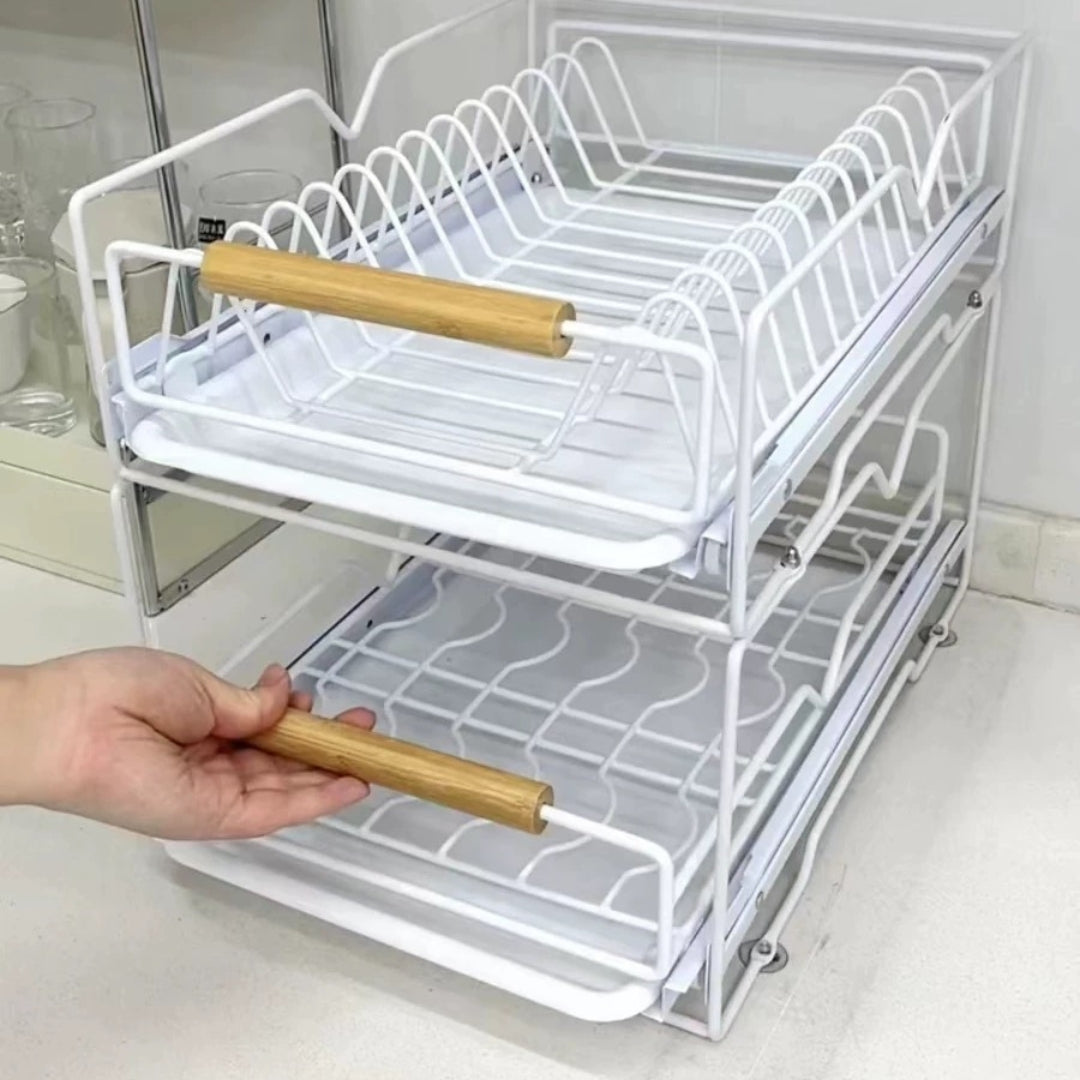 2 Layers Dish Rack Drawer