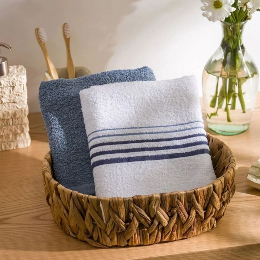 Striped Cotton Face Towel 2 pcs