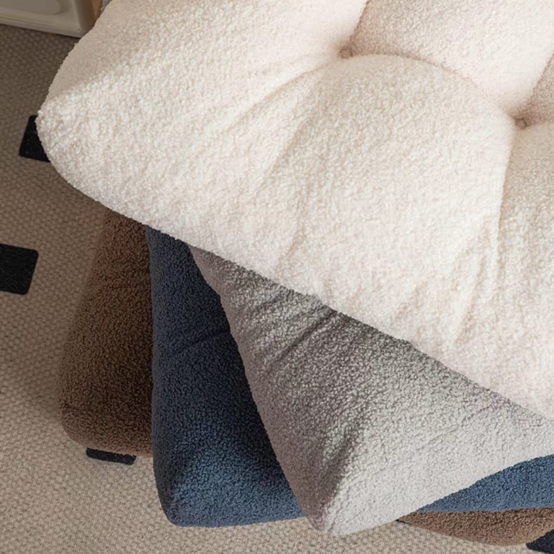 On the floor cushions