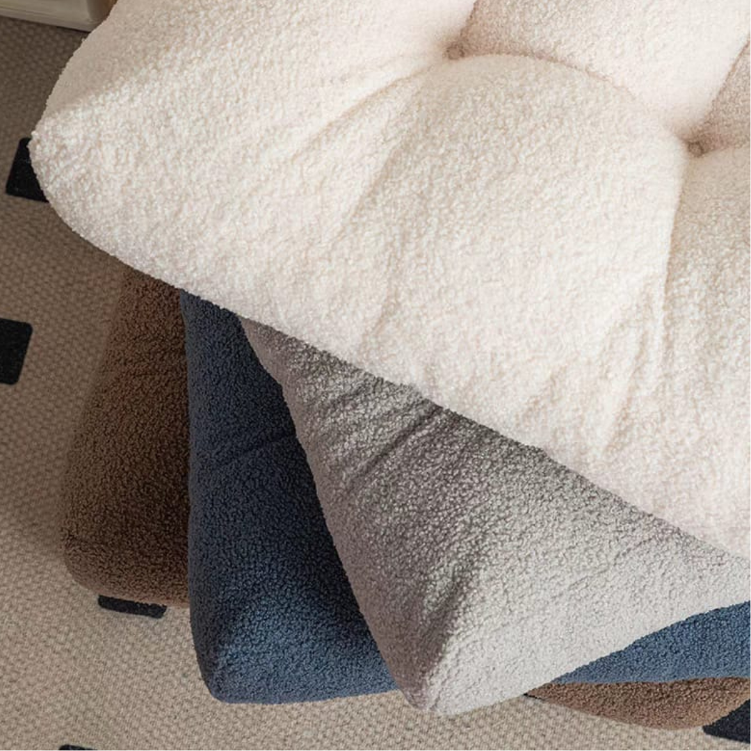 On the floor cushions