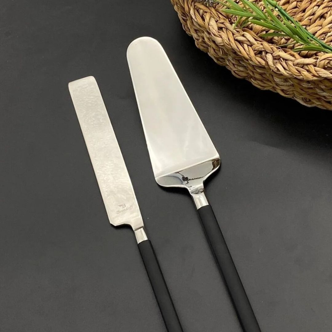 Steel 2 pieces pastry spatula set