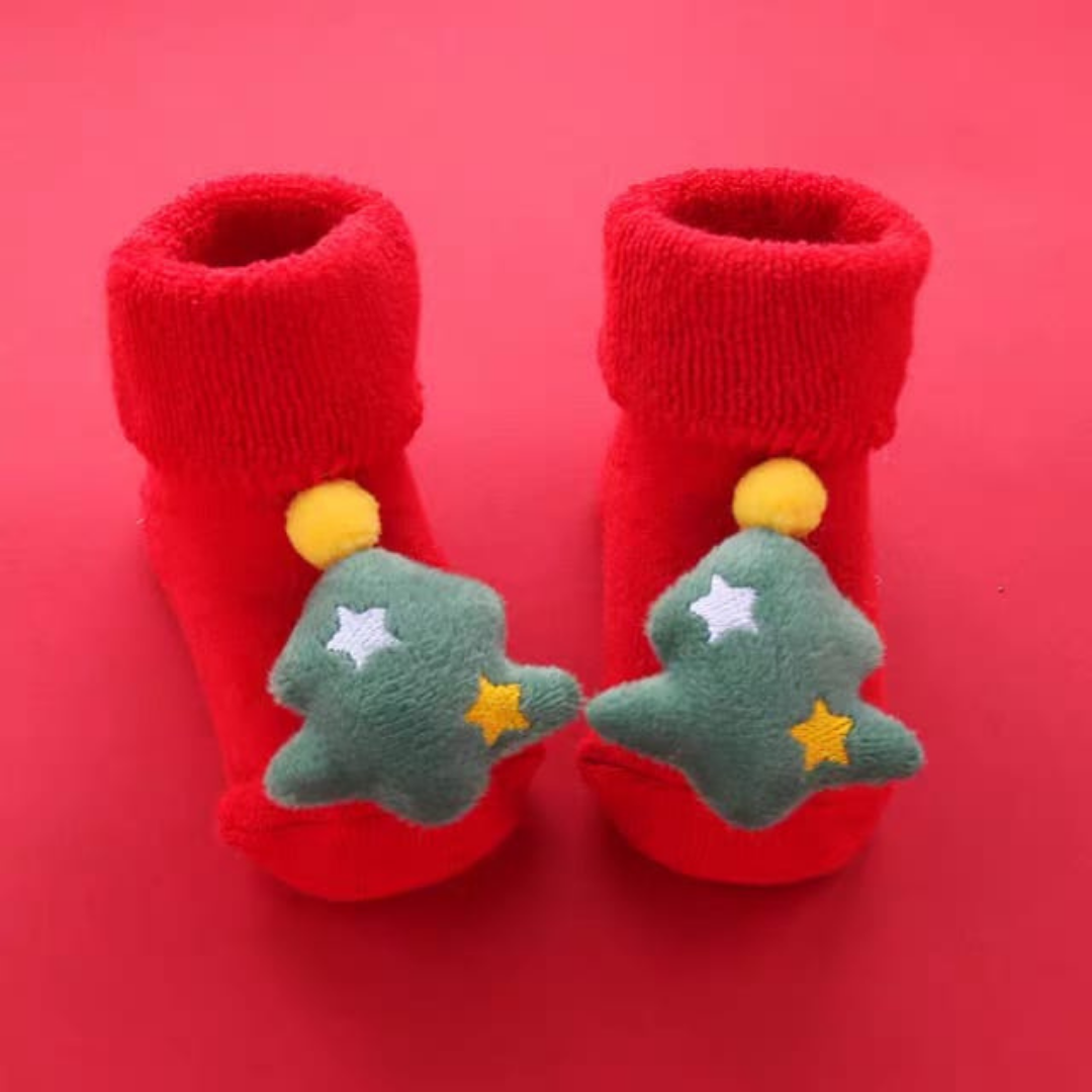 Christmas baby socks