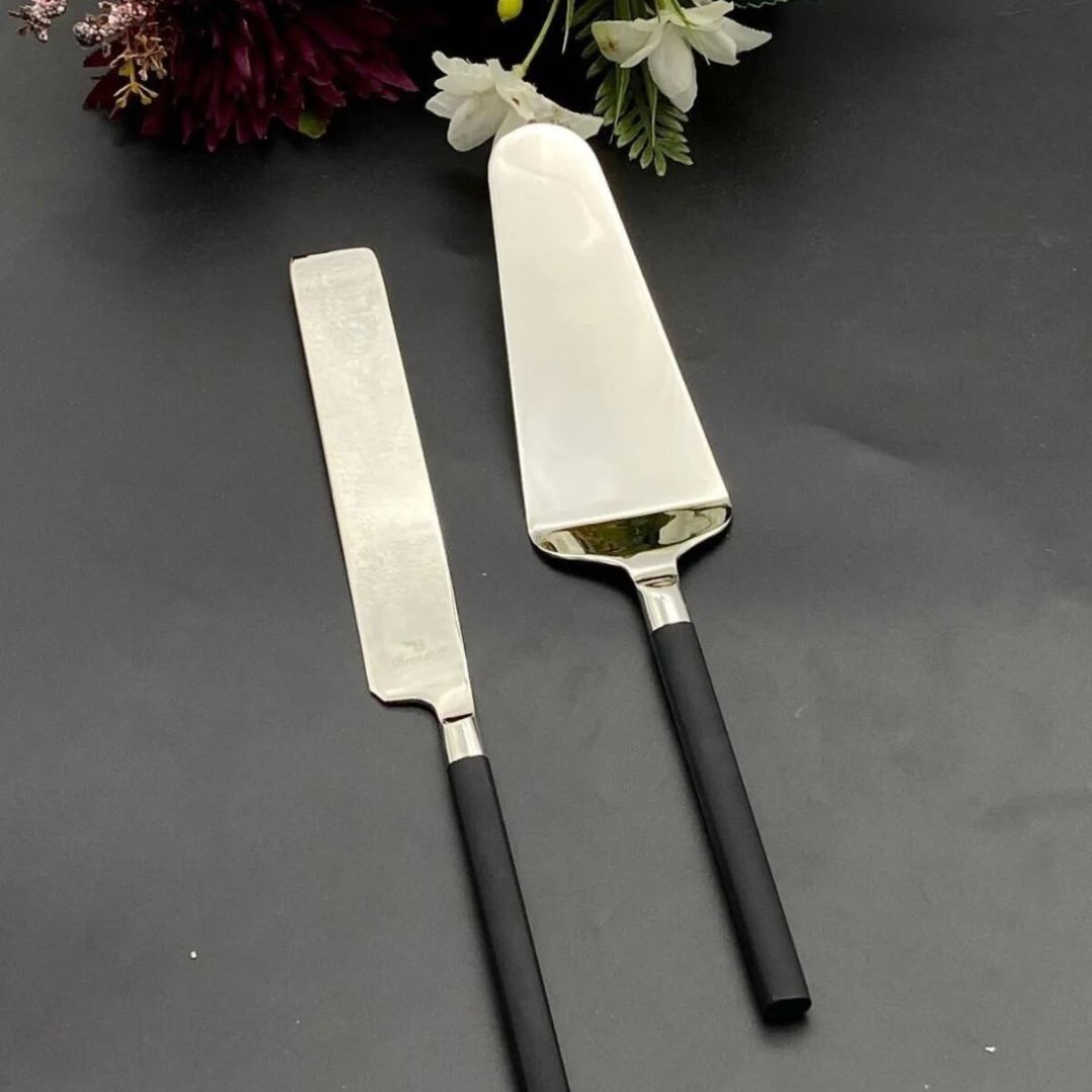 Steel 2 pieces pastry spatula set