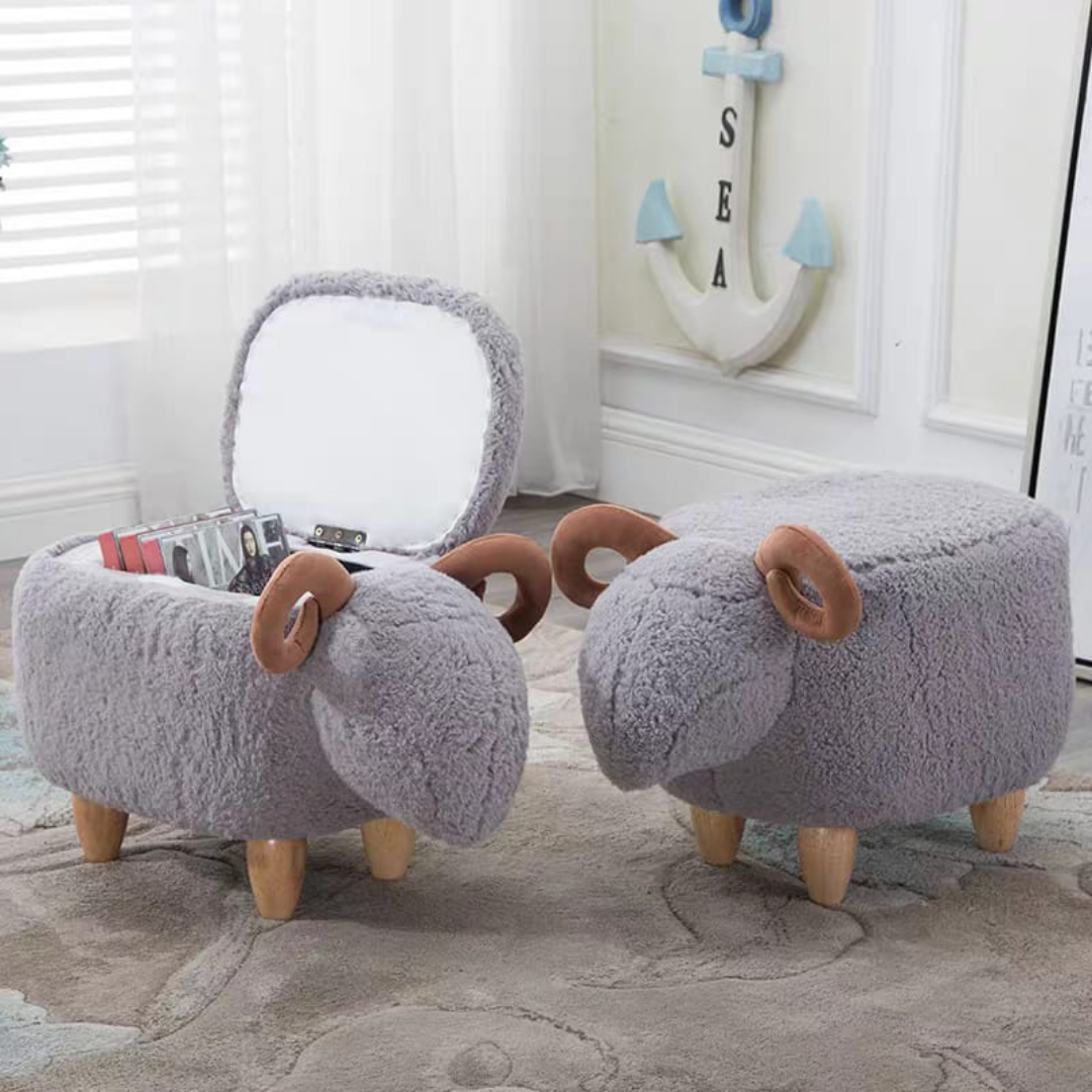 Mouton 2in1 kids room stool and storage box