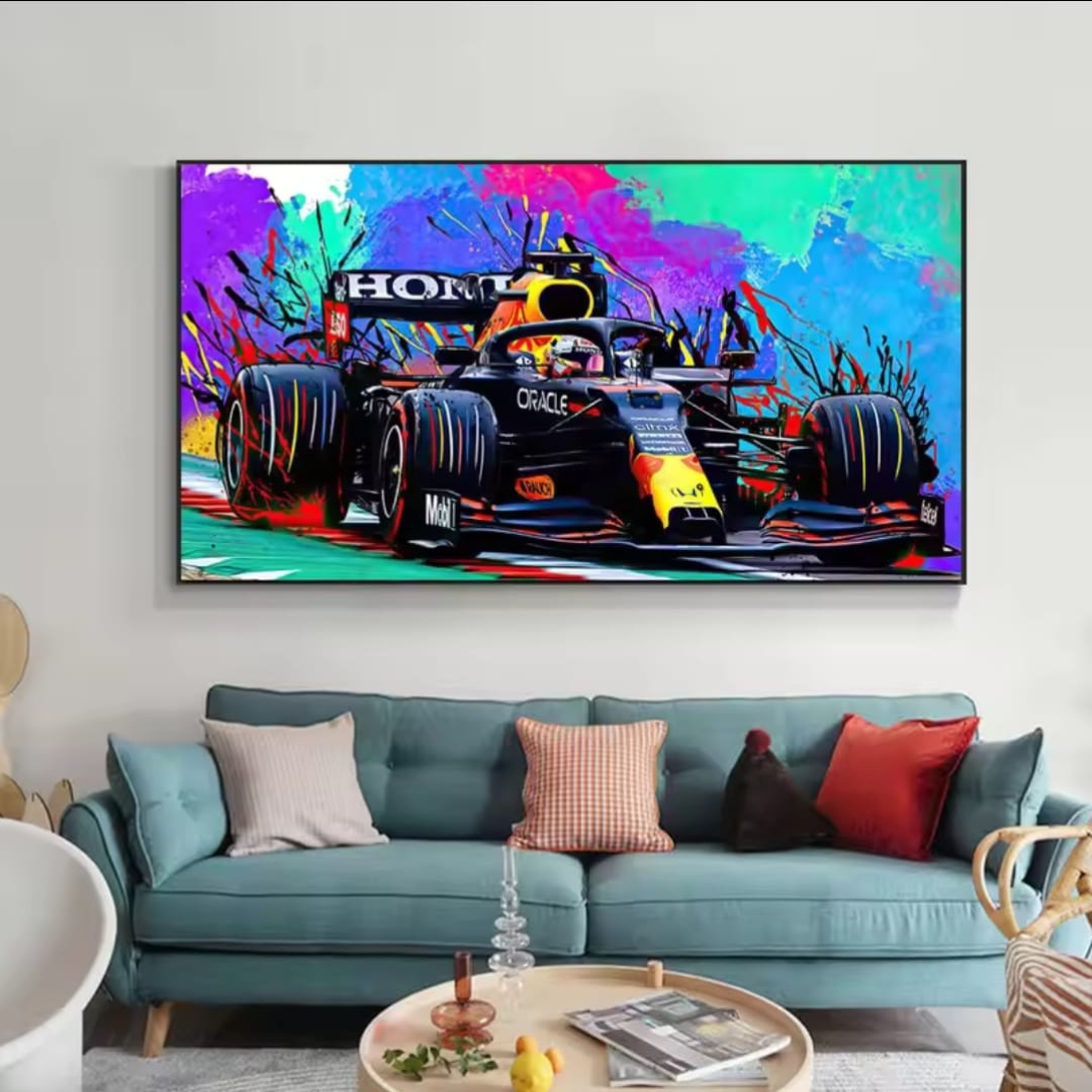 Formula 1 Race Car Canvas