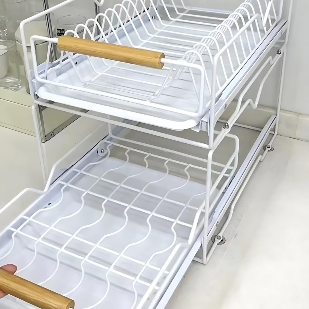 2 Layers Dish Rack Drawer