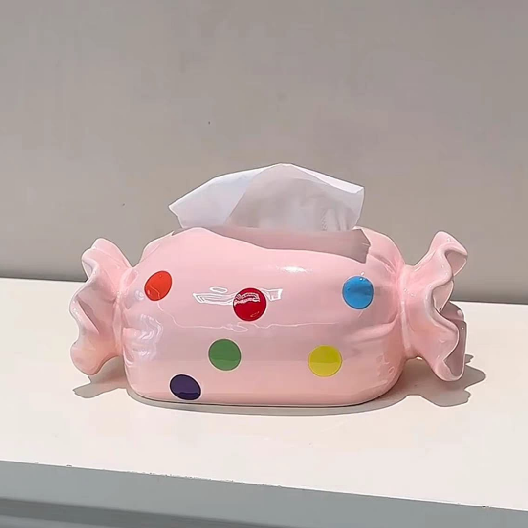 Rose bonbon tissue box