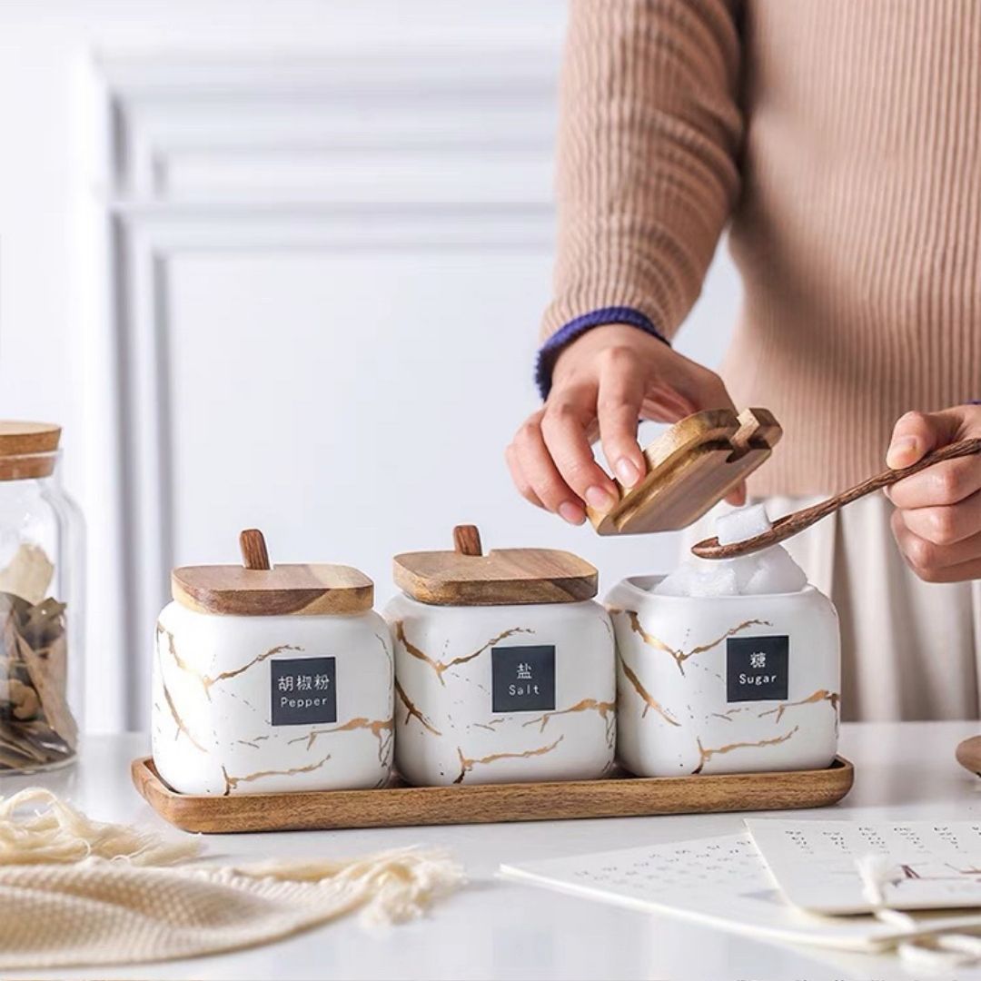 Seasoning Jar Set with Tray