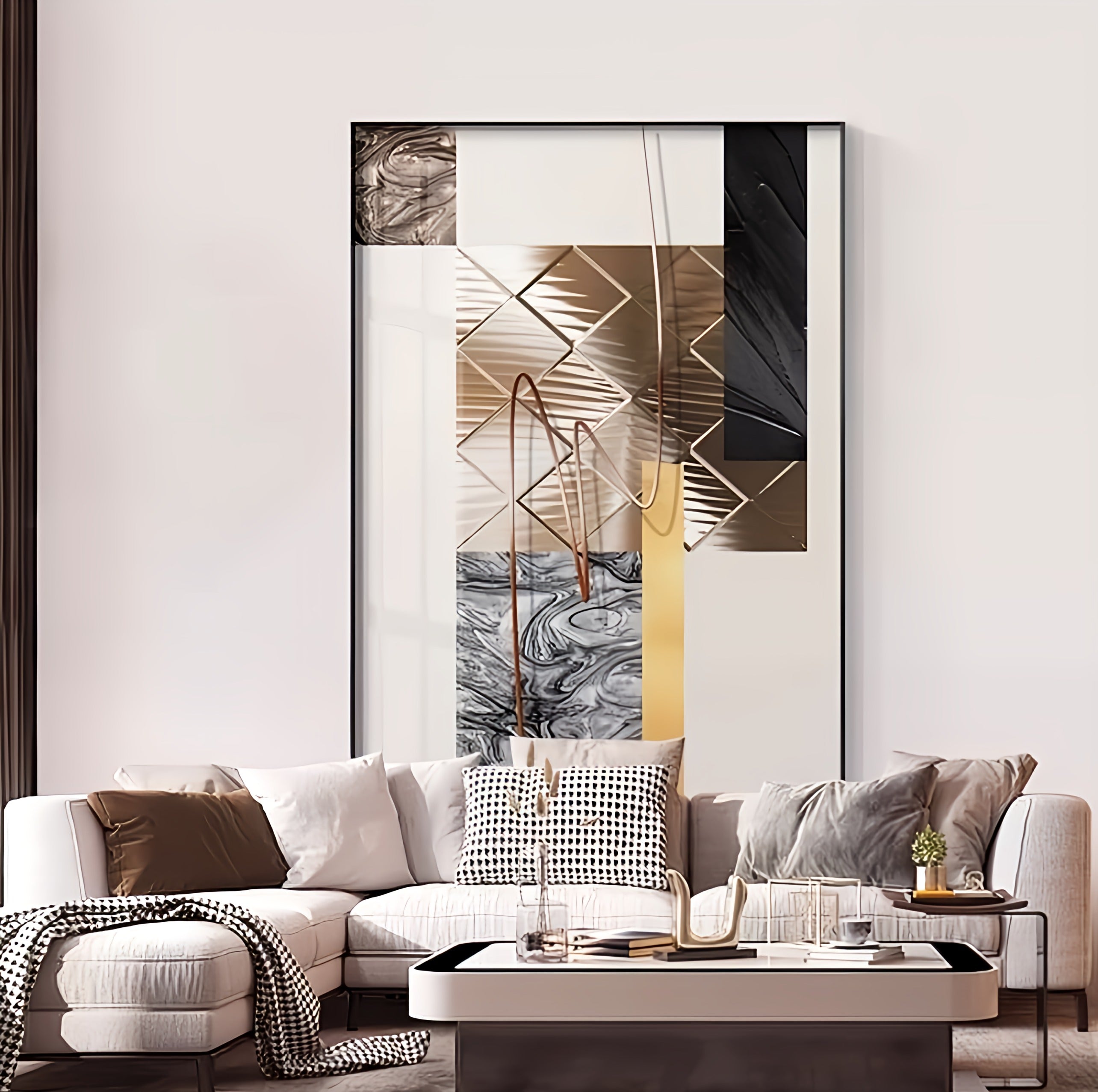 Luxury Geometric Abstract Canvas