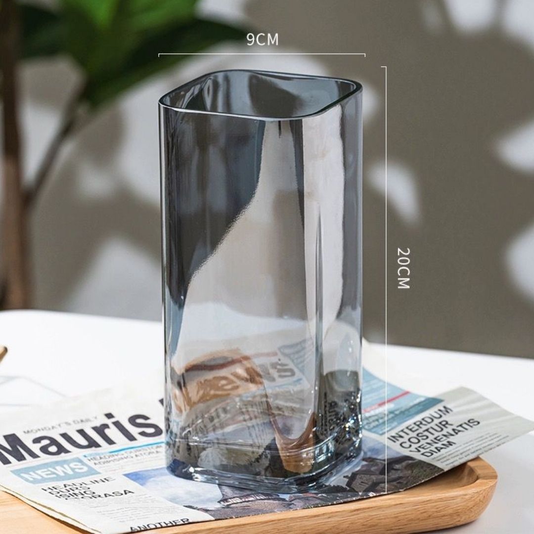 Chrome Transparent Vase