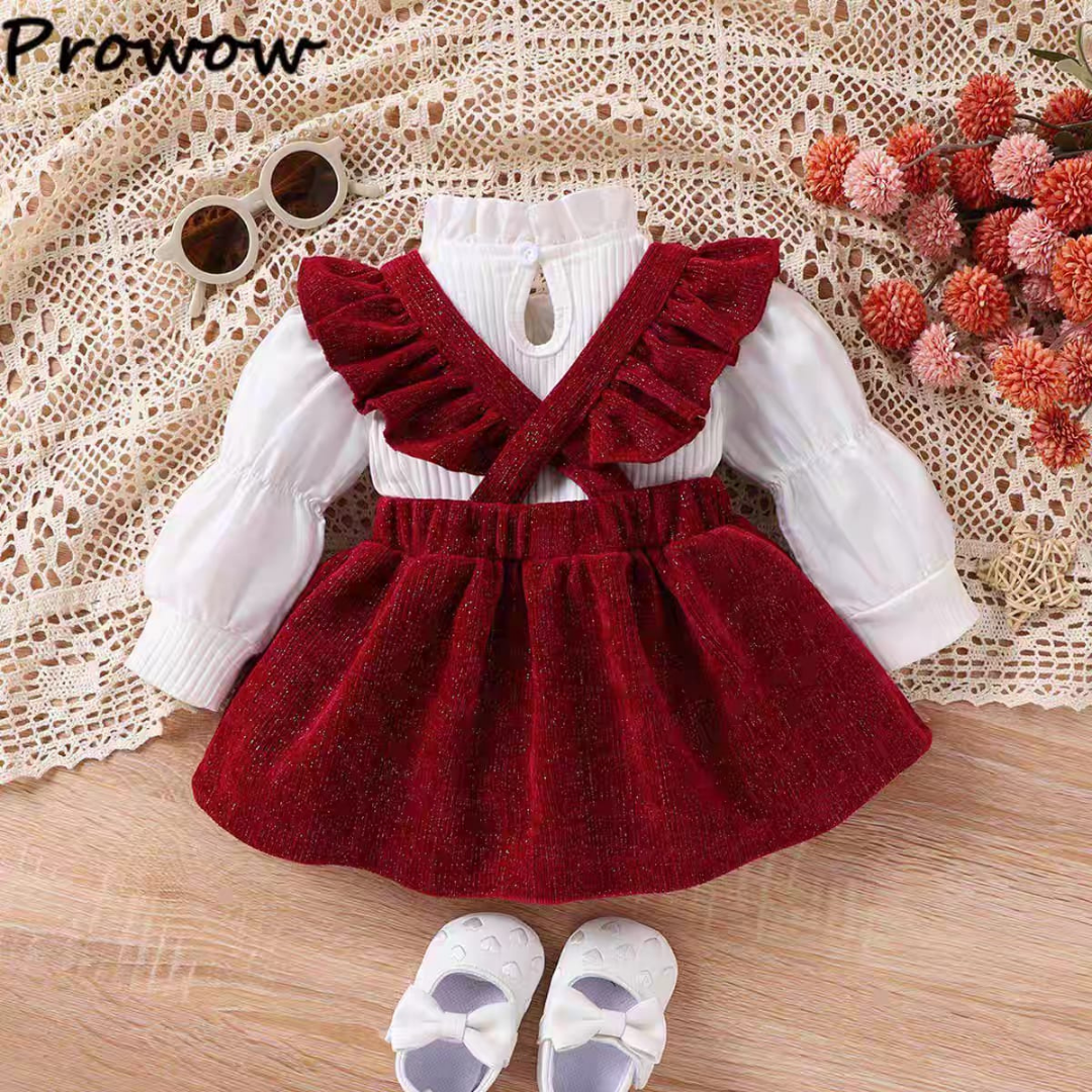 Christmas baby girl dress set