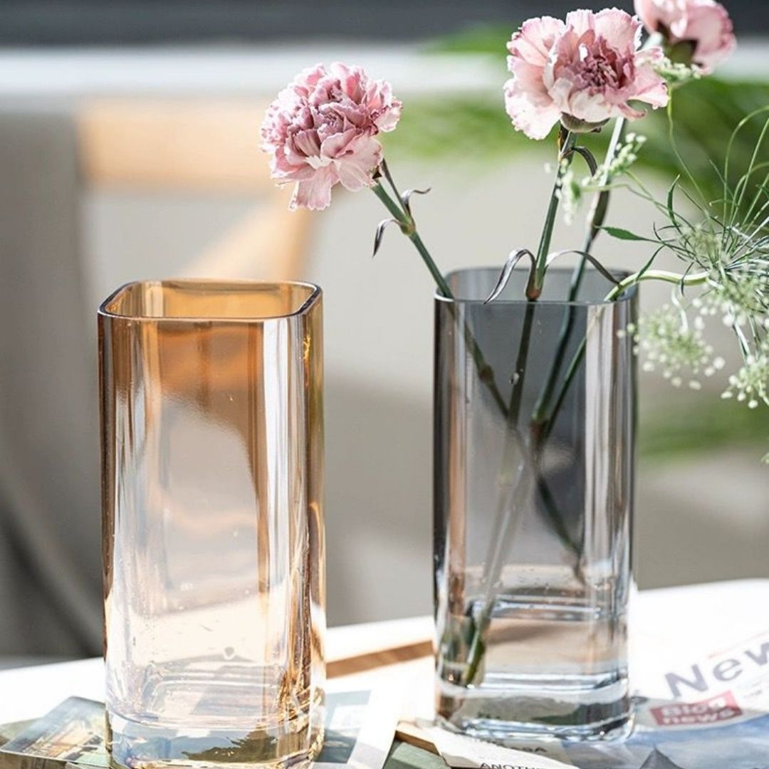 Chrome Transparent Vase