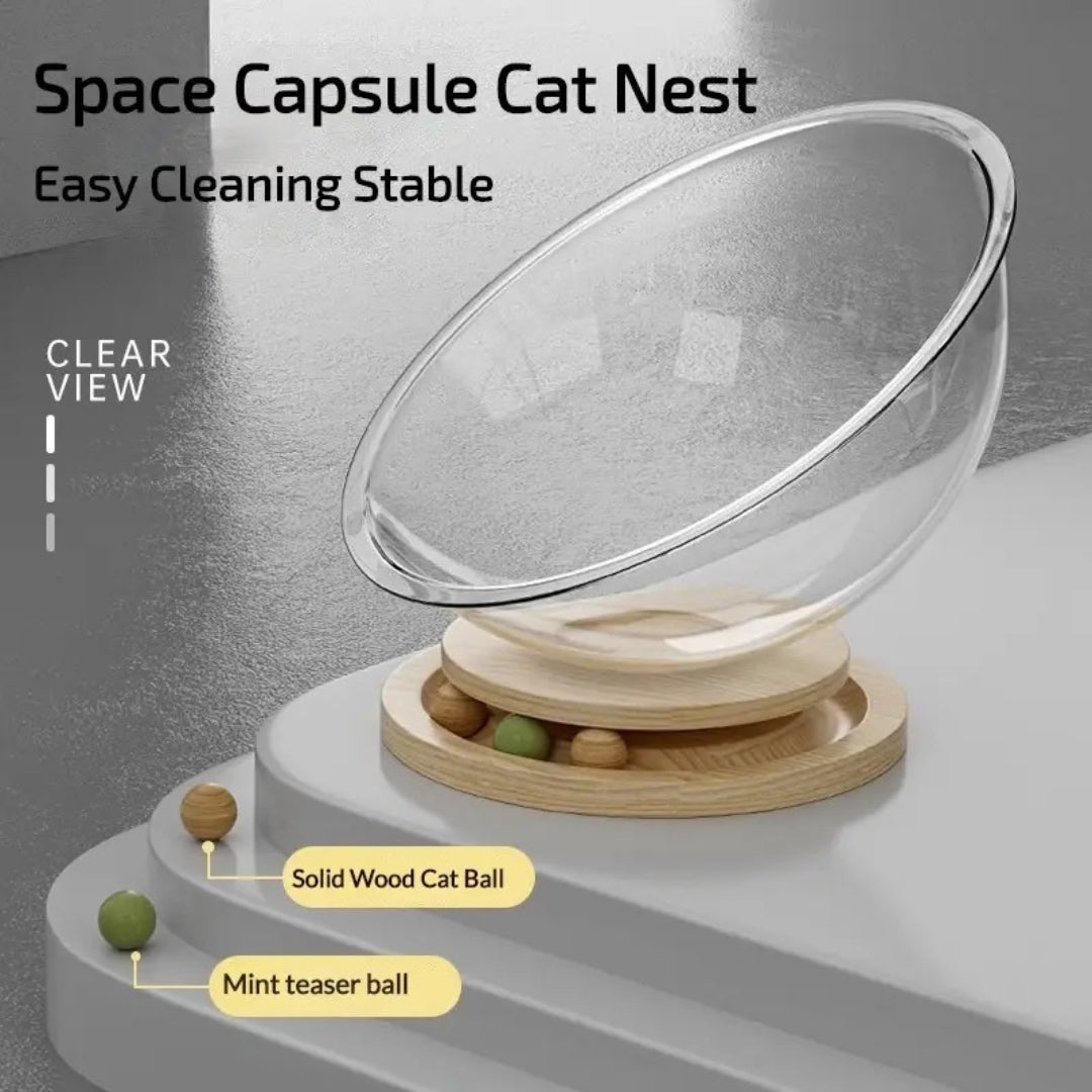 Space Capsule Cat Bed