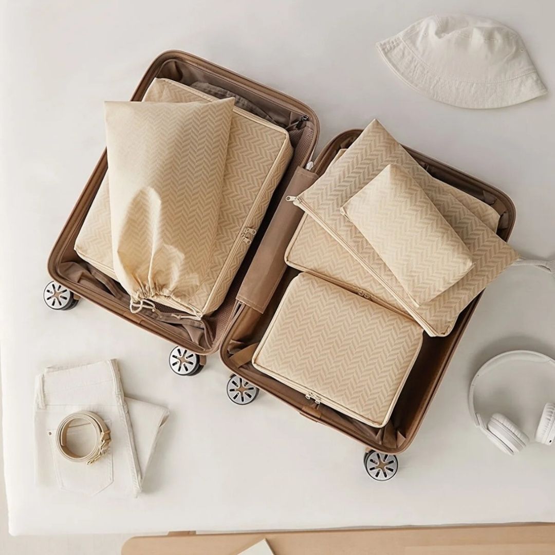 The 6 pcs beige organiser set