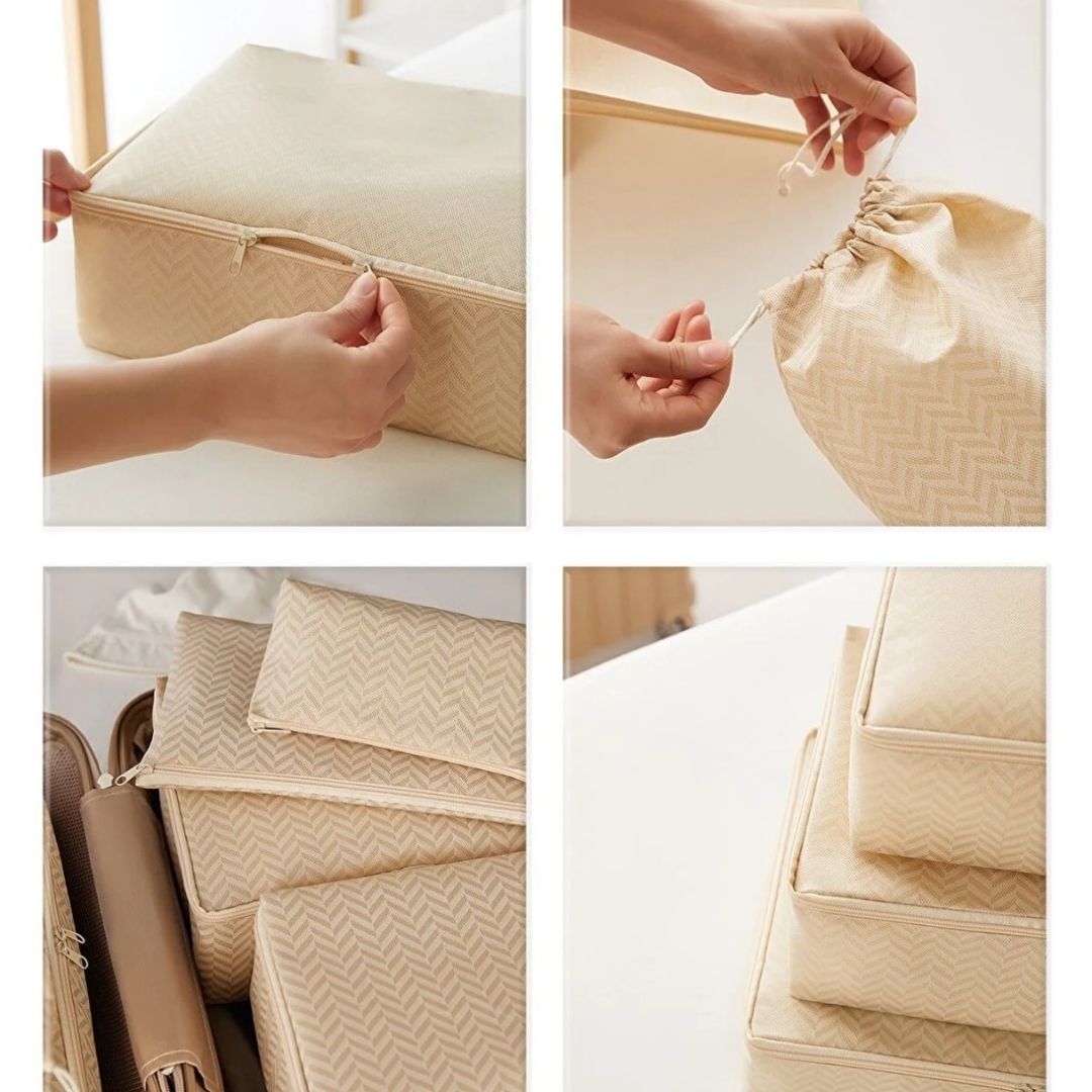 The 6 pcs beige organiser set