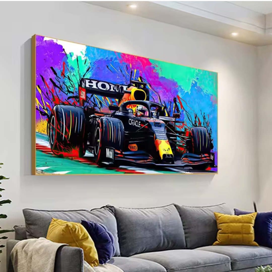 Formula 1 Race Car Canvas