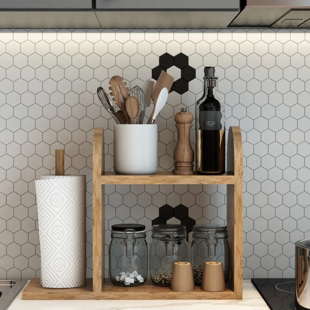Modish Kitchen Countertop Shelf