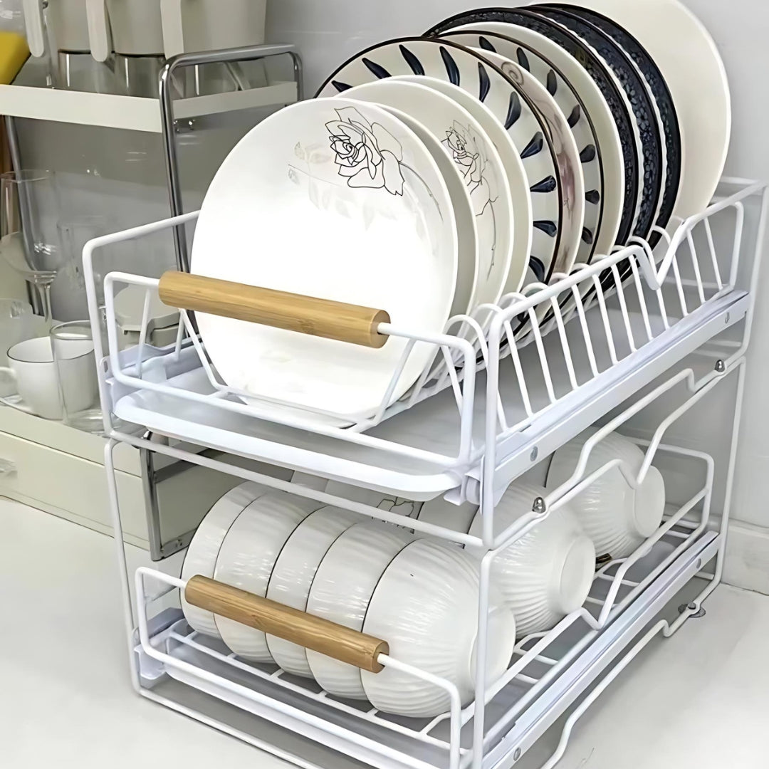 2 Layers Dish Rack Drawer