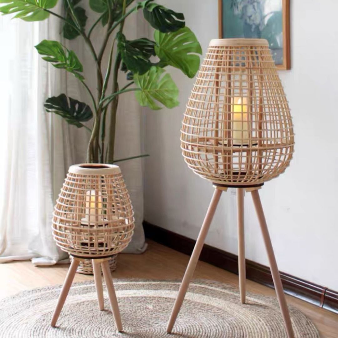 Hand-woven Bamboo Candle Holder