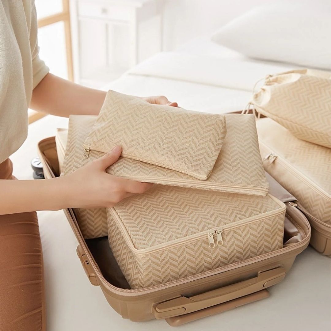 The 6 pcs beige organiser set