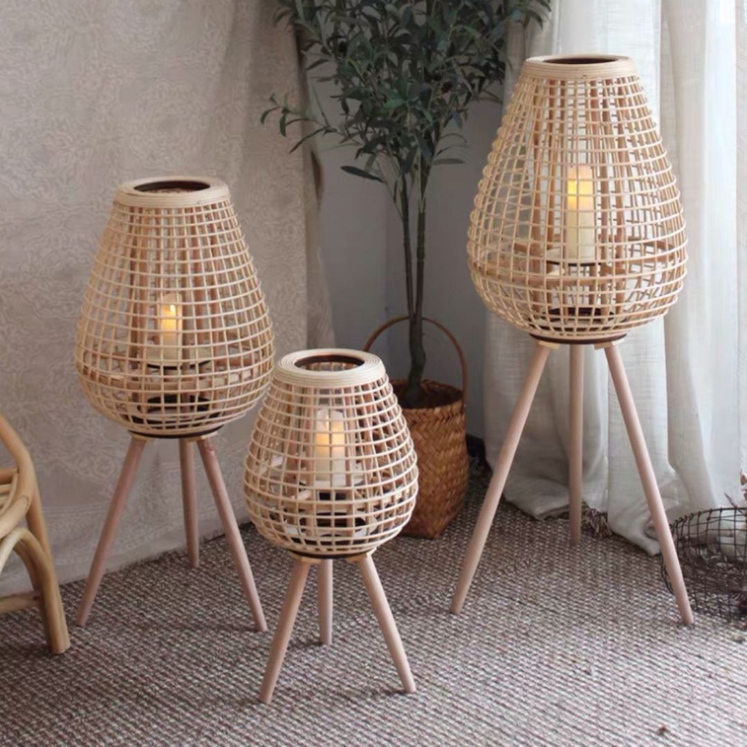 Hand-woven Bamboo Candle Holder