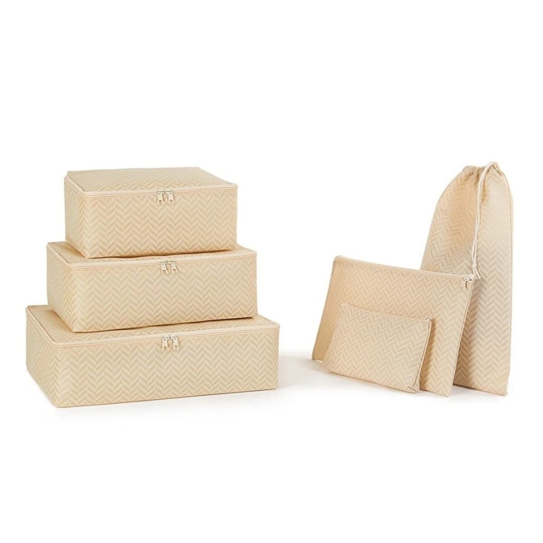 The 6 pcs beige organiser set