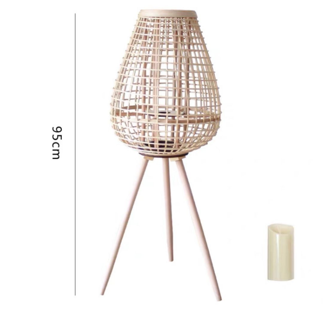 Hand-woven Bamboo Candle Holder