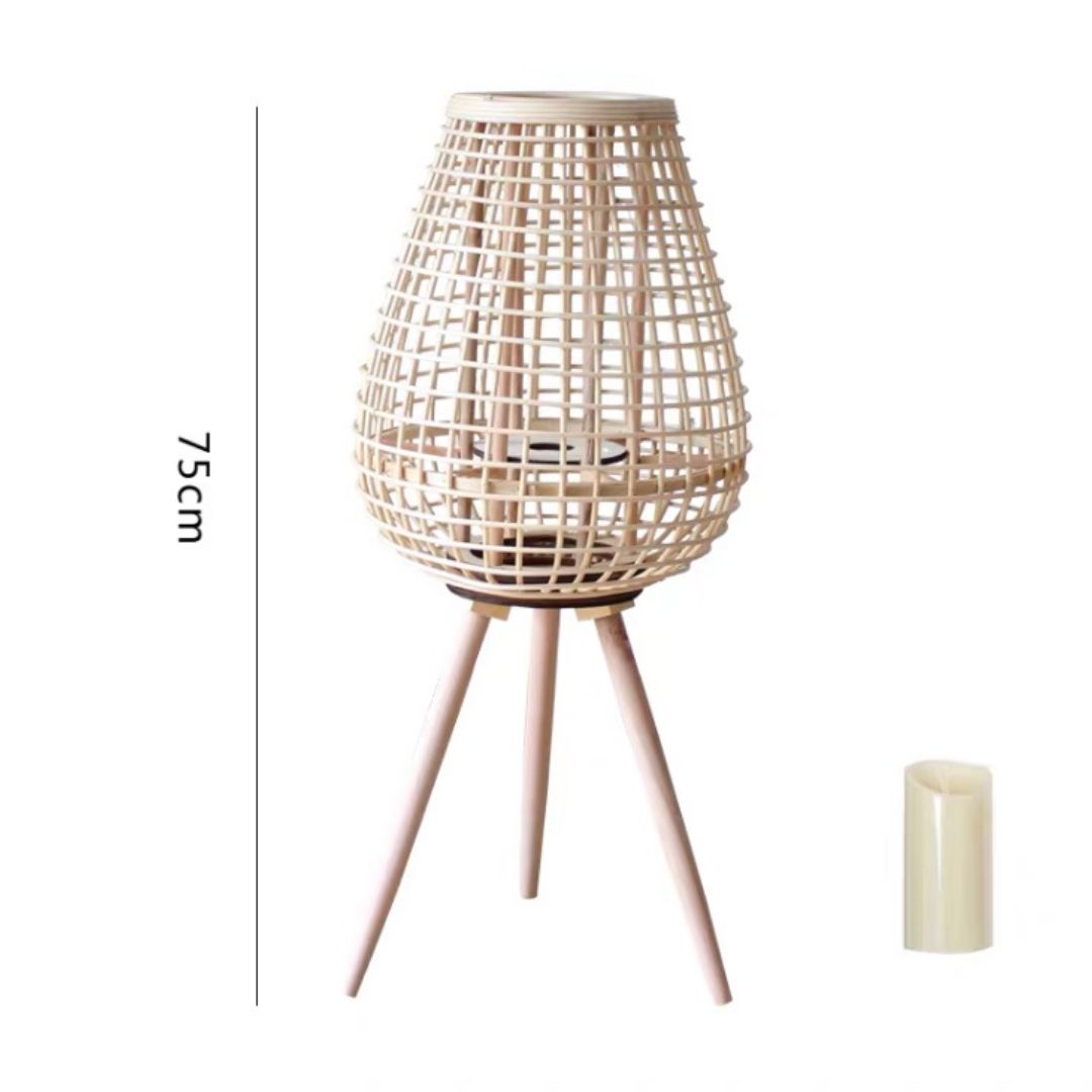 Hand-woven Bamboo Candle Holder