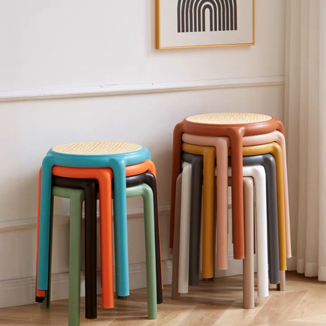 Imitation Rattan Stool