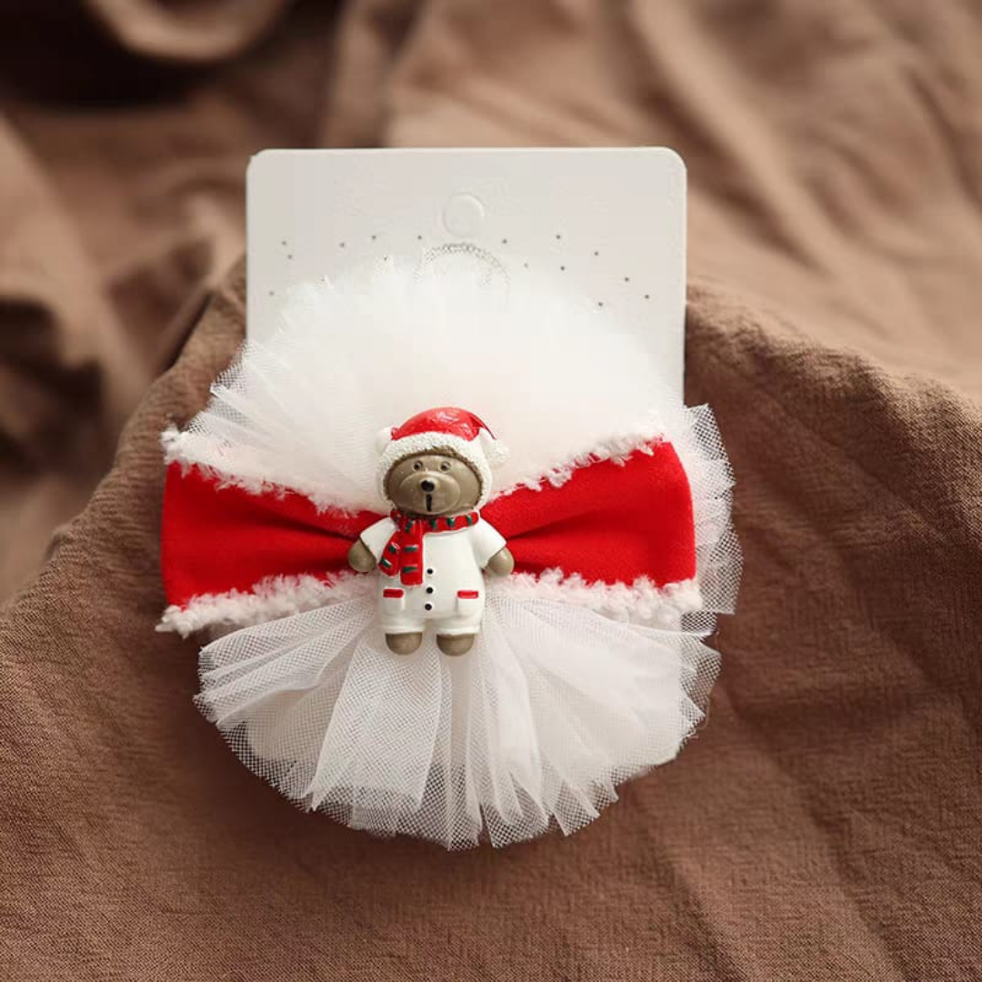 Christmas baby girl hair pin