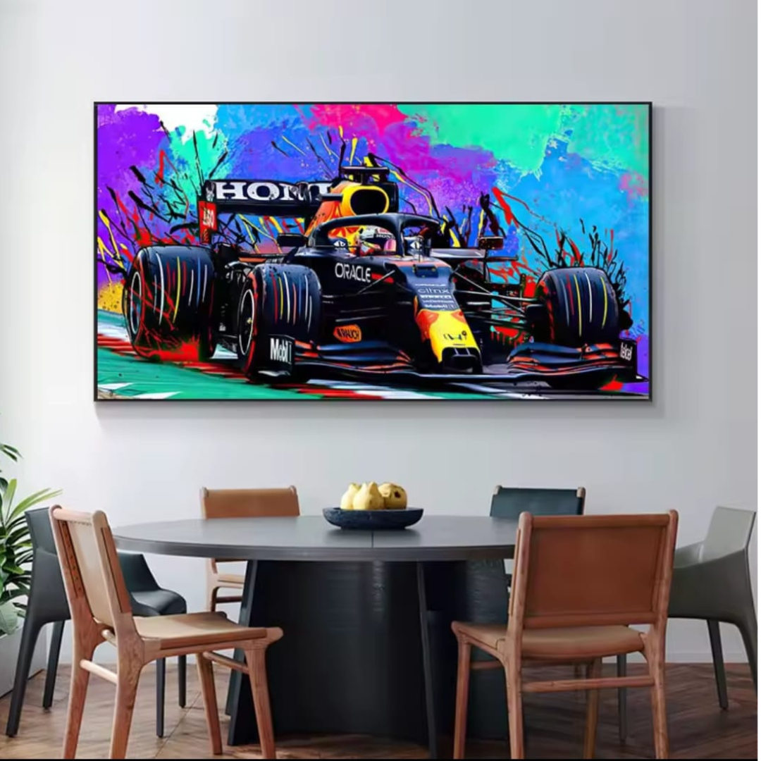 Formula 1 Race Car Canvas