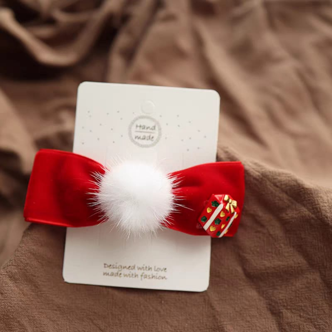 Christmas baby girl hair pin