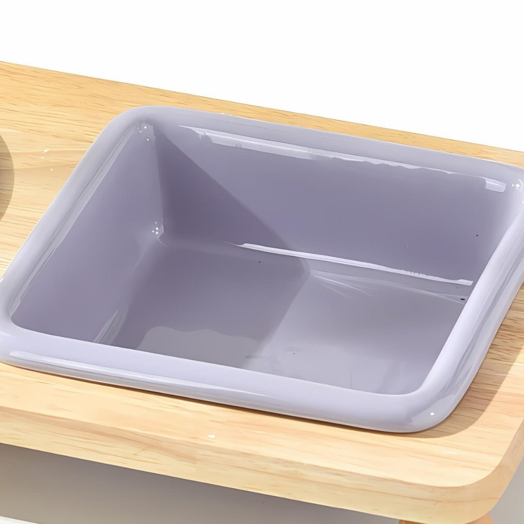 Wooden Base Feeding Bowl