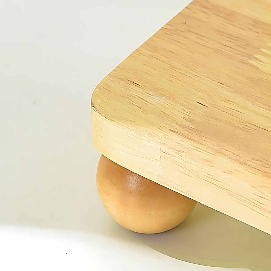 Wooden Base Feeding Bowl