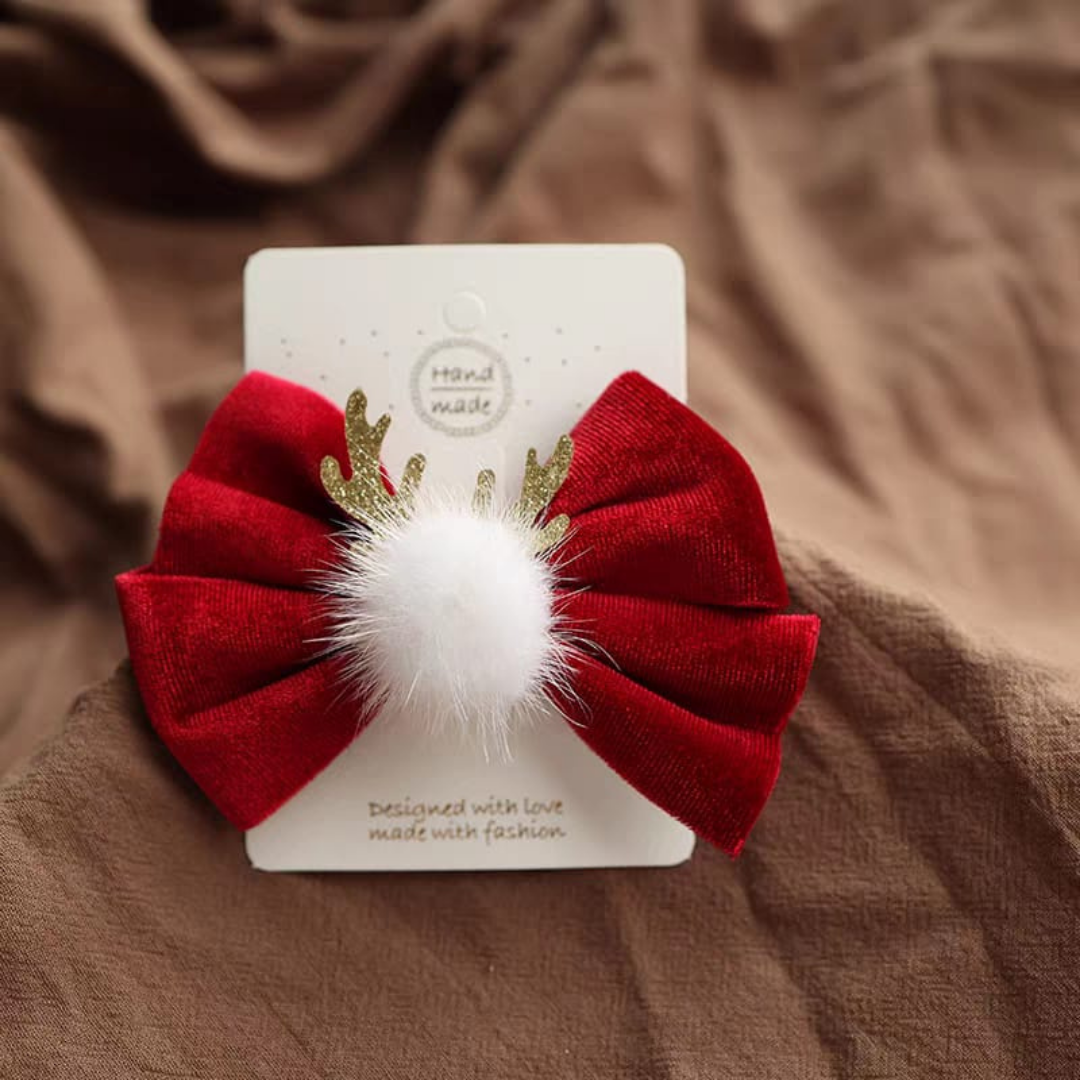 Christmas baby girl hair pin